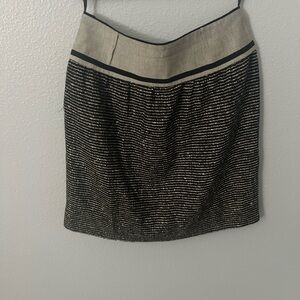 Chic Black and Cream Women's Pencil Skirt